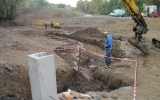 výstavba nového rybníka - stavba požeráku