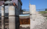 Opravy na hrázi vodní nádrže Jiviny
